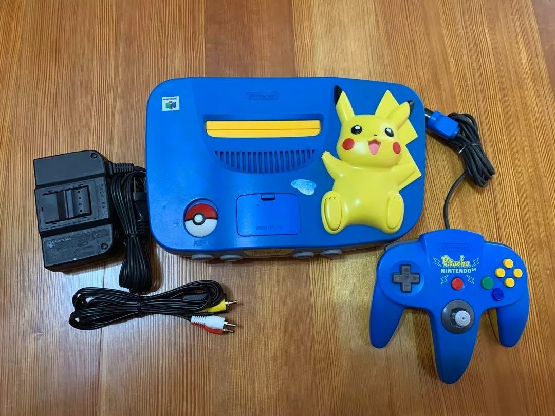 Nintendo 64 Console Pokemon Pikachu Blue Yellow Edition Woking