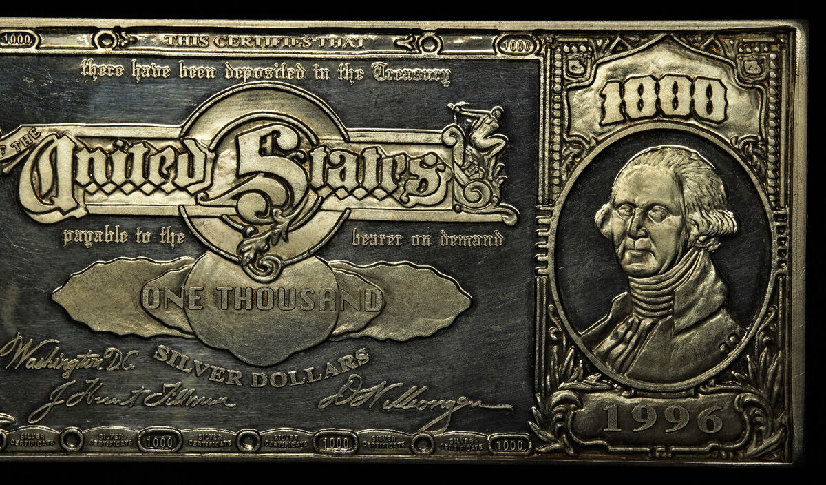 1996 $1000 NOTE George Washington 16 troy oz ONE POUND 999 1996 $1000 NOTE George Washington 16 troy oz ONE POUND 999
