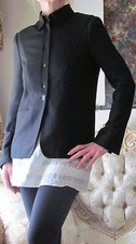 Rare STELLA McCARTNEY Runway Black dress-y jacket/coat IT 38,US 0-4,XS-S