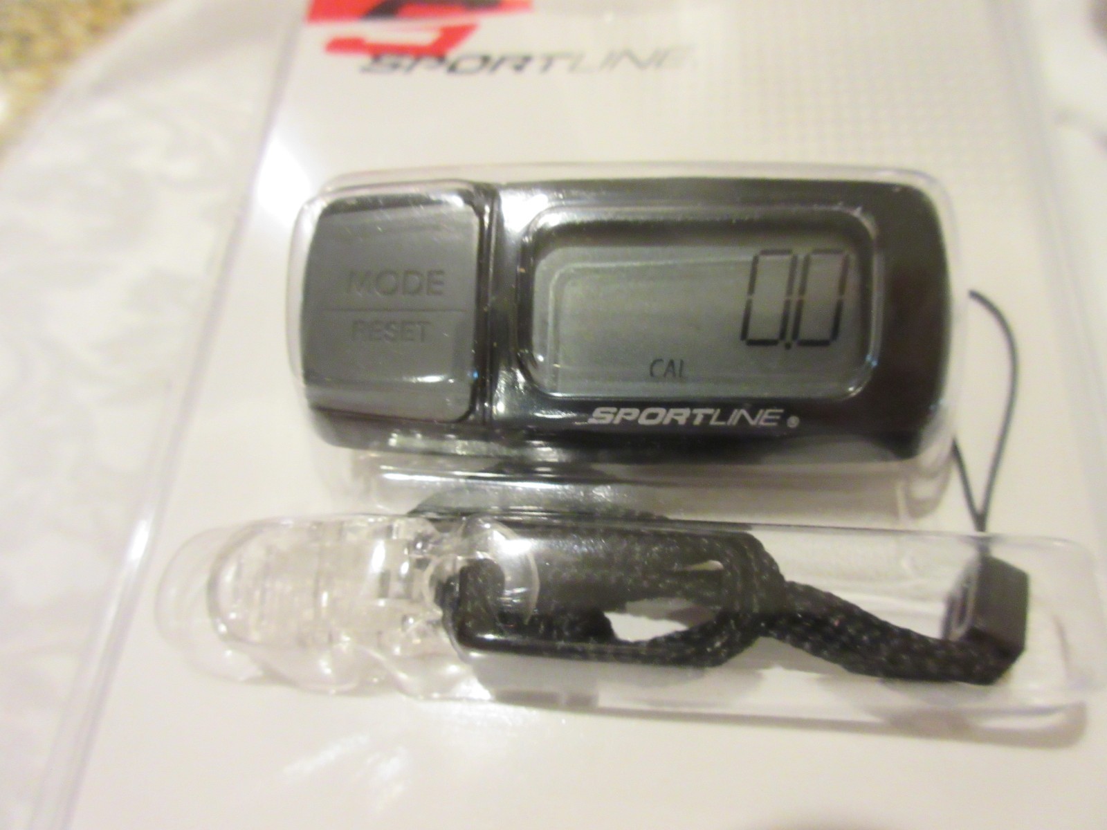 Sportline Distance & Step & Calorie Pedometer SB1062BK BLACK + New