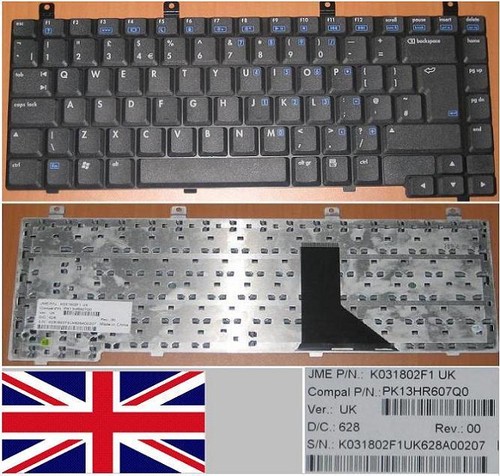 Keyboard qwerty UK HP ZV5000 DV5000 ZE2000 ZE2100 ZE2300 K031802F1UK,PK13HR607