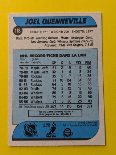 1986-87 O-Pee-Chee NHL Hockey Cards OPC U-Pick 1 - 126 Complete your Set. - Picture 349 of 371