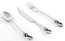 3 Pcs Kitchen Cutlery Stainless Steel Silverware Set Camp Fork Knife Set