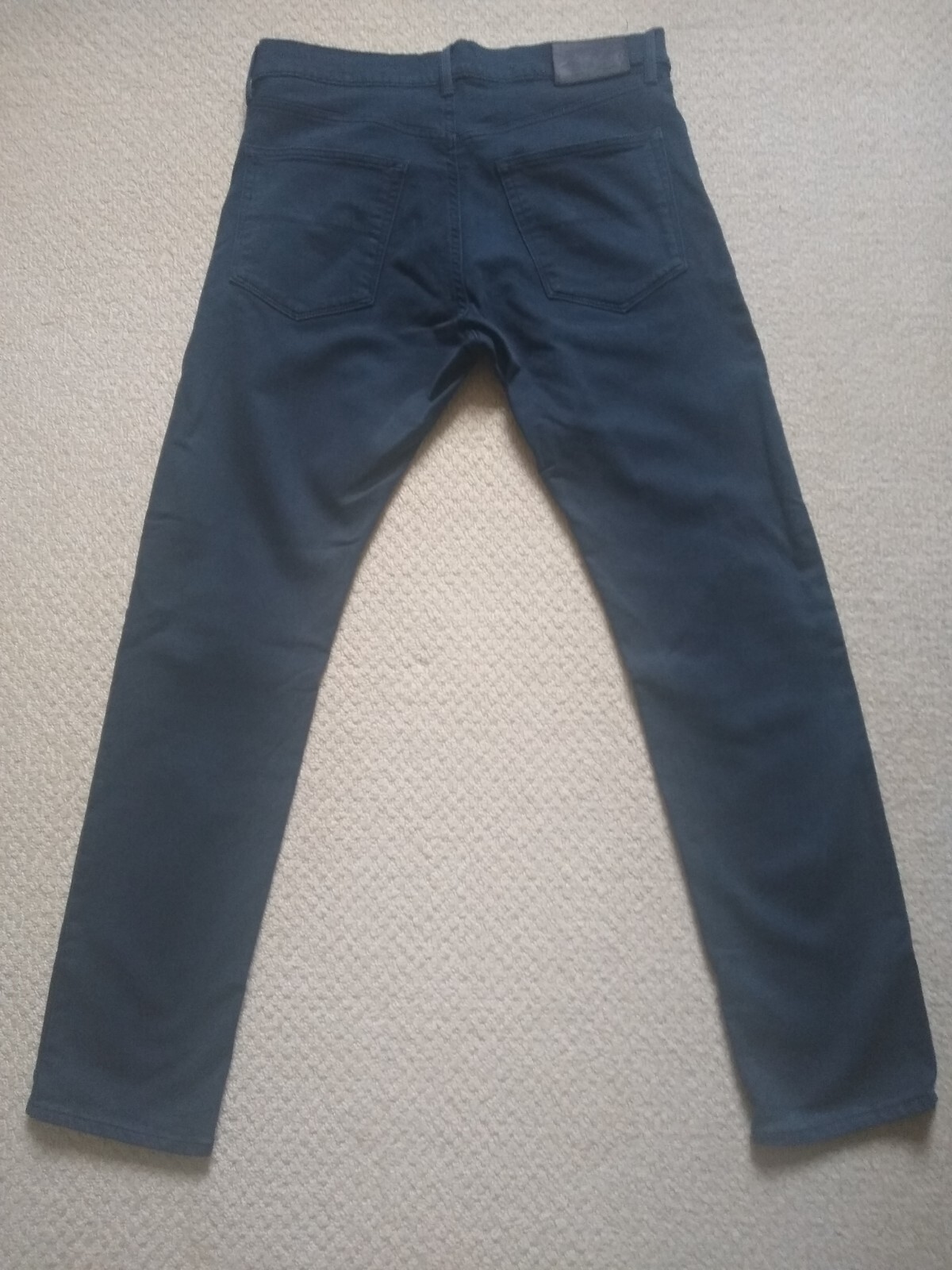M&S Mens Trousers Slim Cotton stretch Navy blue size 34 eBay
