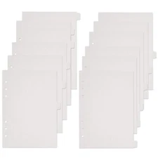 12 Tab A5 Transparent Plastic Binder Dividers 6 Hole Loose Leaf Page Tabs Index