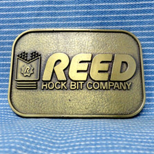 REED Rock Bit Company Promo Belt Buckle Oil Drilling Mining Vtg 70s RJ  .GTA053
