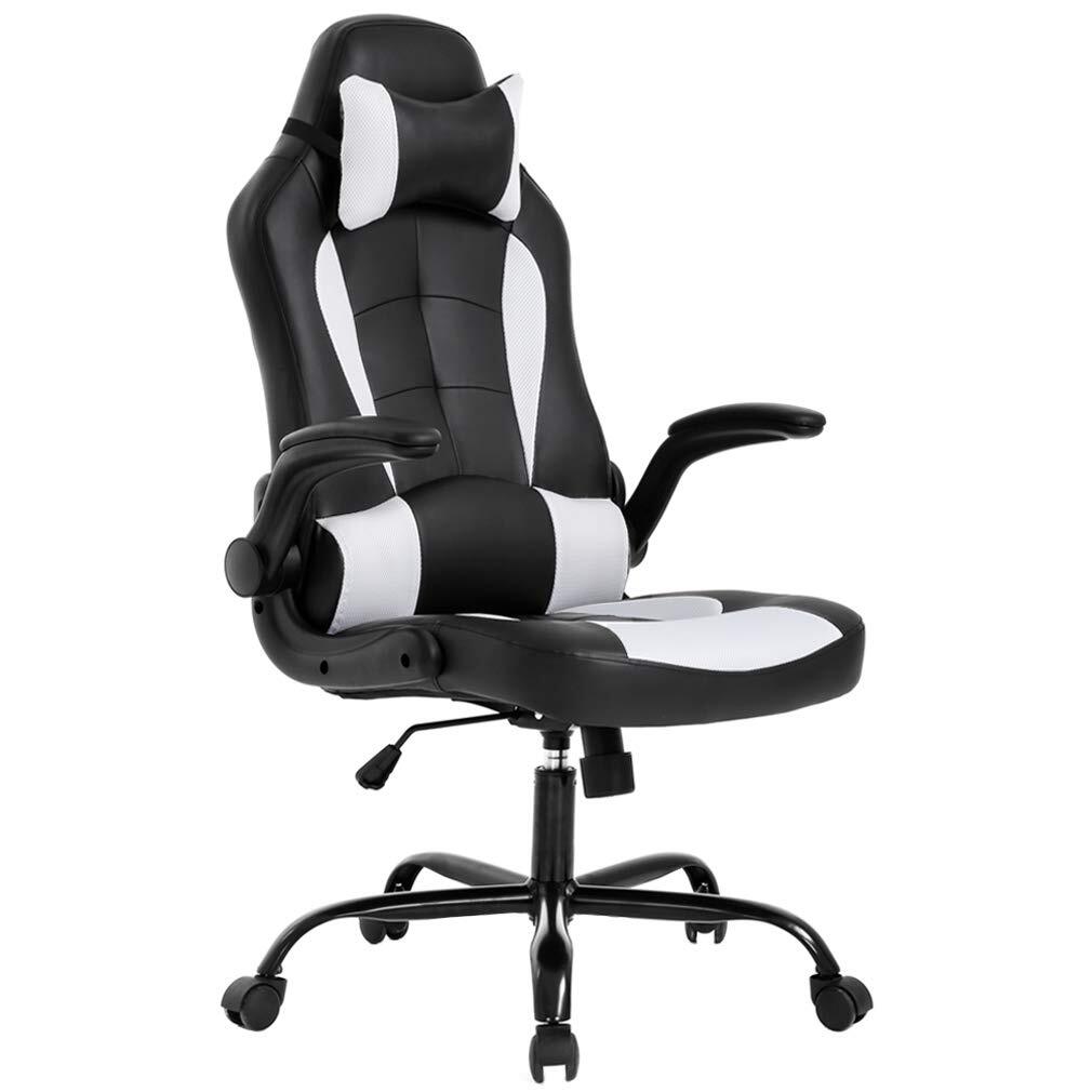 PC Gaming Chair Ergonomic Office Chair Desk Chair with Lumbar Support Flip Up...-image