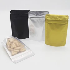 100 Color & Translucent Stand Up Pouch Foil Zipper Seal Heat Sealable Food Bags