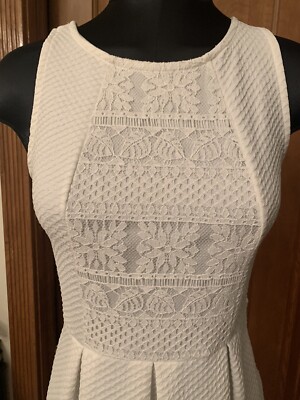 Xhilaration white mini dress M Medium lace stretch cutout target crochet |  eBay