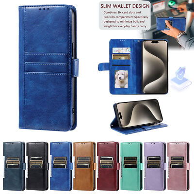 Flip Leather Card Wallet Phone Case For Huawei P40 P30 Mate 20 Nova 10 Honor X50