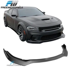 Fits 20-23 Dodge Charger Widebody Matte Black Front Bumper Lip Splitter Spoiler