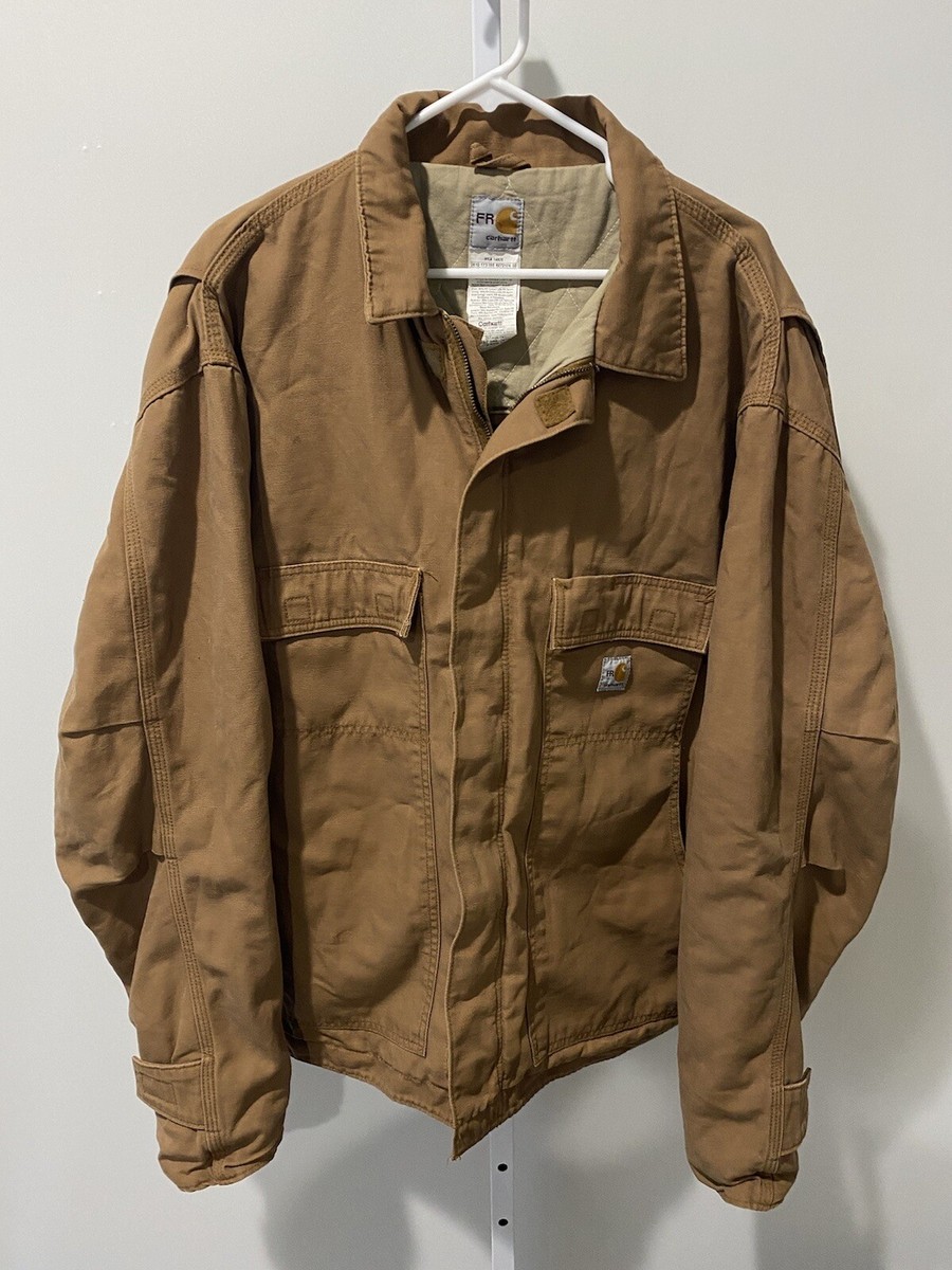 FR Carhartt Brown Jacket Coat Vintage Size XL Tall XLT Made FR Carhartt Brown Jacket Coat Vintage Size XL Tall XLT Made