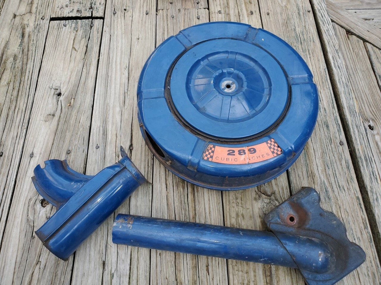 Original Ford Galaxy 289 Air Cleaner, heat riser & extension Mustang