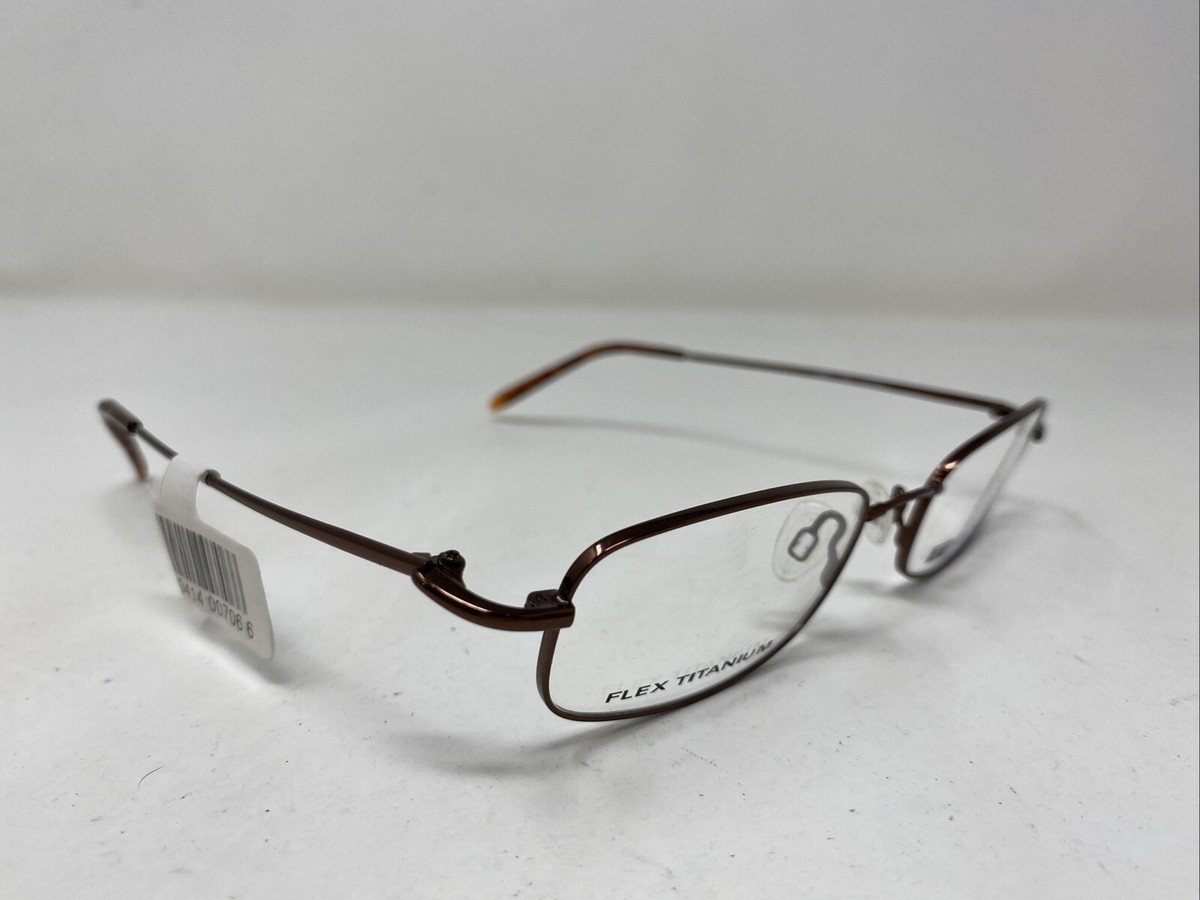 Ti-Flex Eyeglasses Frames ONLY T1510 Cognac Full rim 55-18-145 brown 1 Unit New Ti Flex Cognac Eyeglass Frame 51-19-145 #371 | eBay main image 4