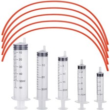 10 Pack Puppy Kitten Feeding Tube Kit Include 5 Pack 8 FR Red Rubber Puppy Fe...