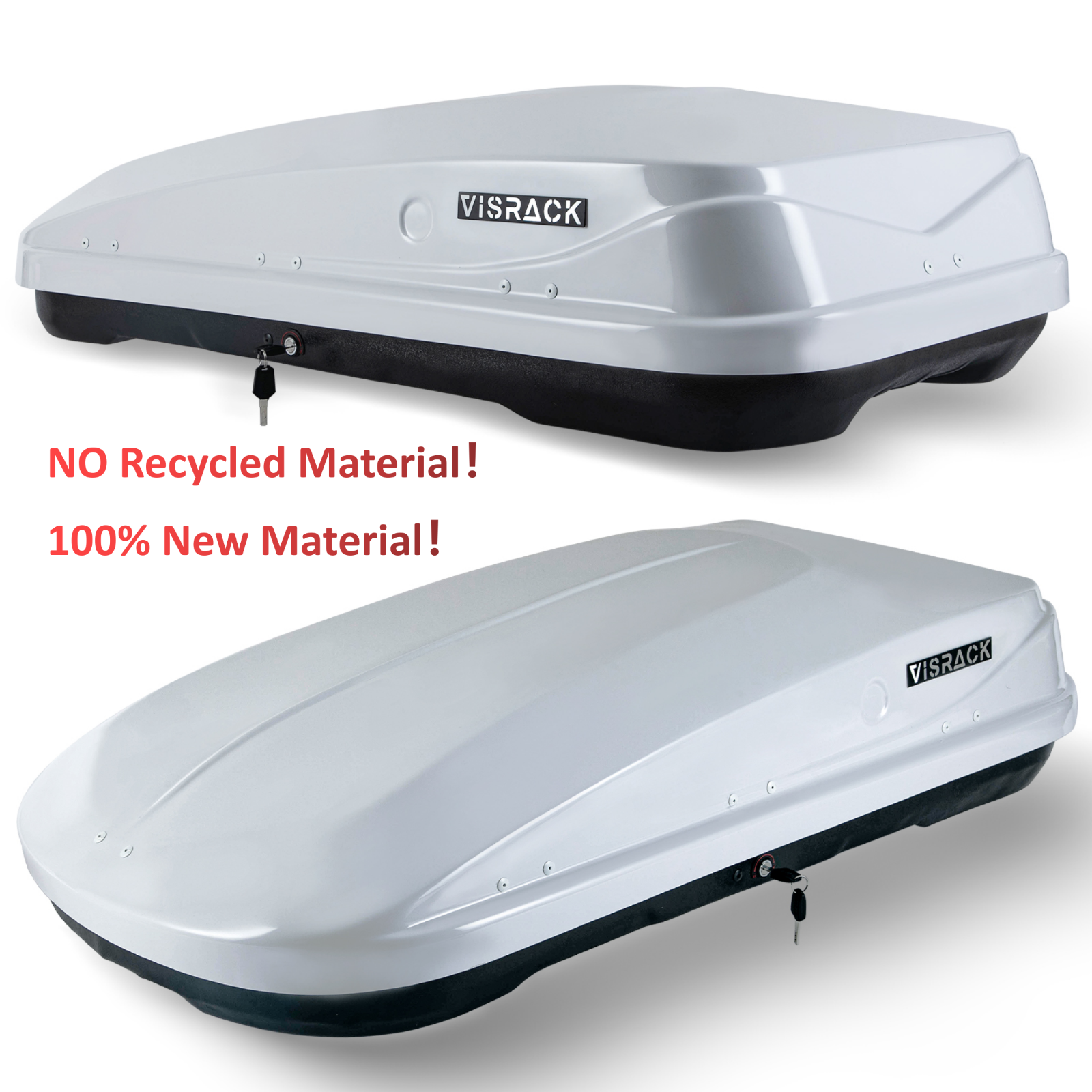 13 Cu. Ft. Rooftop Cargo Box Luggage Carrier w/ Keys,Both Side Open Easy Install