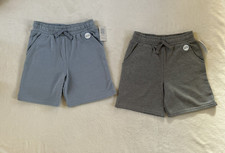 2 Pcs. 365 Kids Garanimals Boys Blue Gray Pocket French Terry Shorts Sz 10 NEW