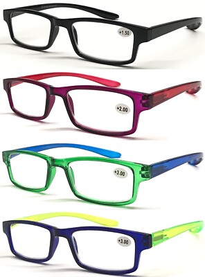 Langarm Lesebrille +1,0,+1,5,+2,0,+3,0 leichtes Gestell Federscharnier R868
