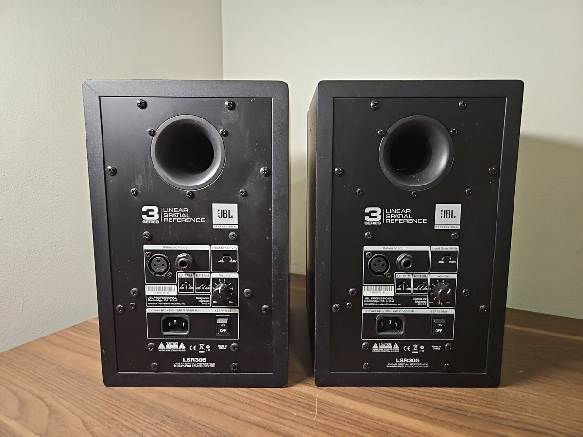 Pair of JBL LSR305 3 Series Linear Spatial Reference Studio