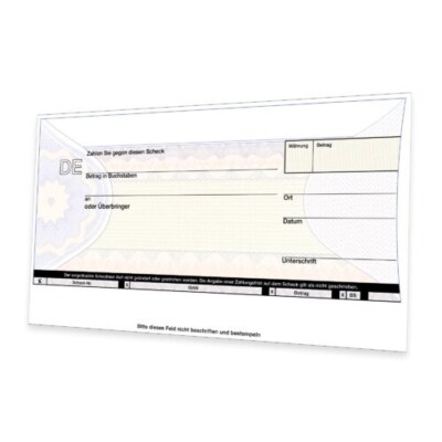 EUROPA - Spendenscheck - PR-Scheck - Bankenscheck, Format: 60 x 34 cm