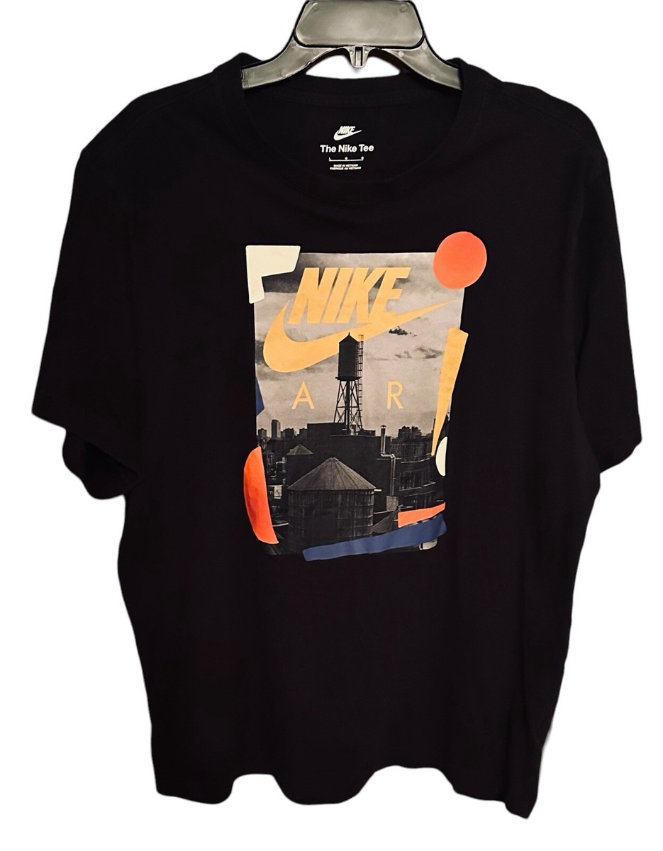 Nike Air Skyline T Shirt sz Large Mens LG Black With Logo