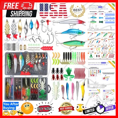 Versatile 79-Piece Fishing Lures Collection: Perfect for River & Lake Fishing