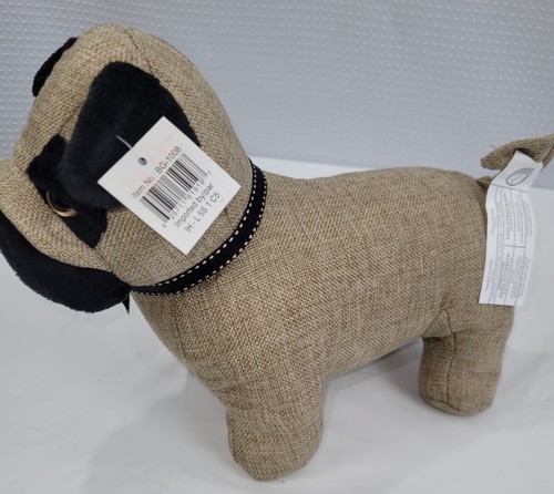 Pug Fabric Weighted Door Stop IH Casadecor with Tags 11" x 9" - Picture 2 of 9