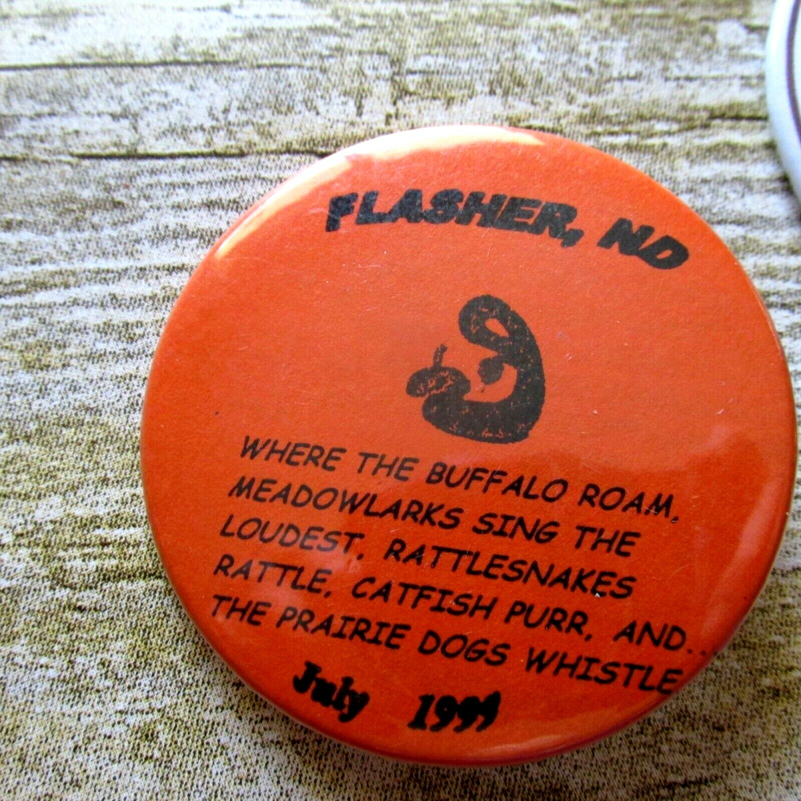 North Dakota Souvenir Metal Pinback Badges Lot6 Flasher Centennial 2002