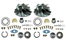 N54 Turbo Rebuild Kit & 6+6 Billet Compressor Wheels for 135i 335i 335is 535i Xi