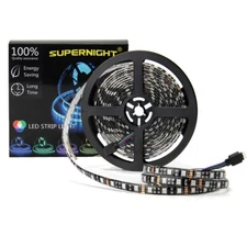 5M Black LED Strip Light RGB 5050 SMD for Home Outdoor Party with Remote Control