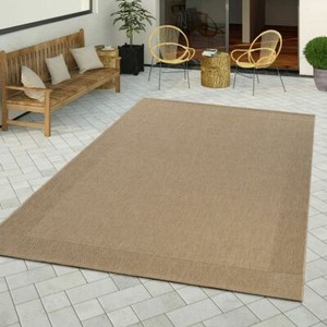 Détails Sur Tapis Tissé Plat Intérieur Extérieur Look Naturel Aspect Sisal Beige Moderne