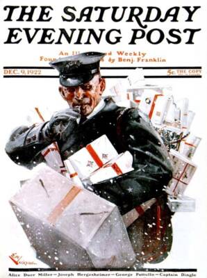 Vintage Saturday Evening Post December 9, 1922 Cover Poster Print 17x12
