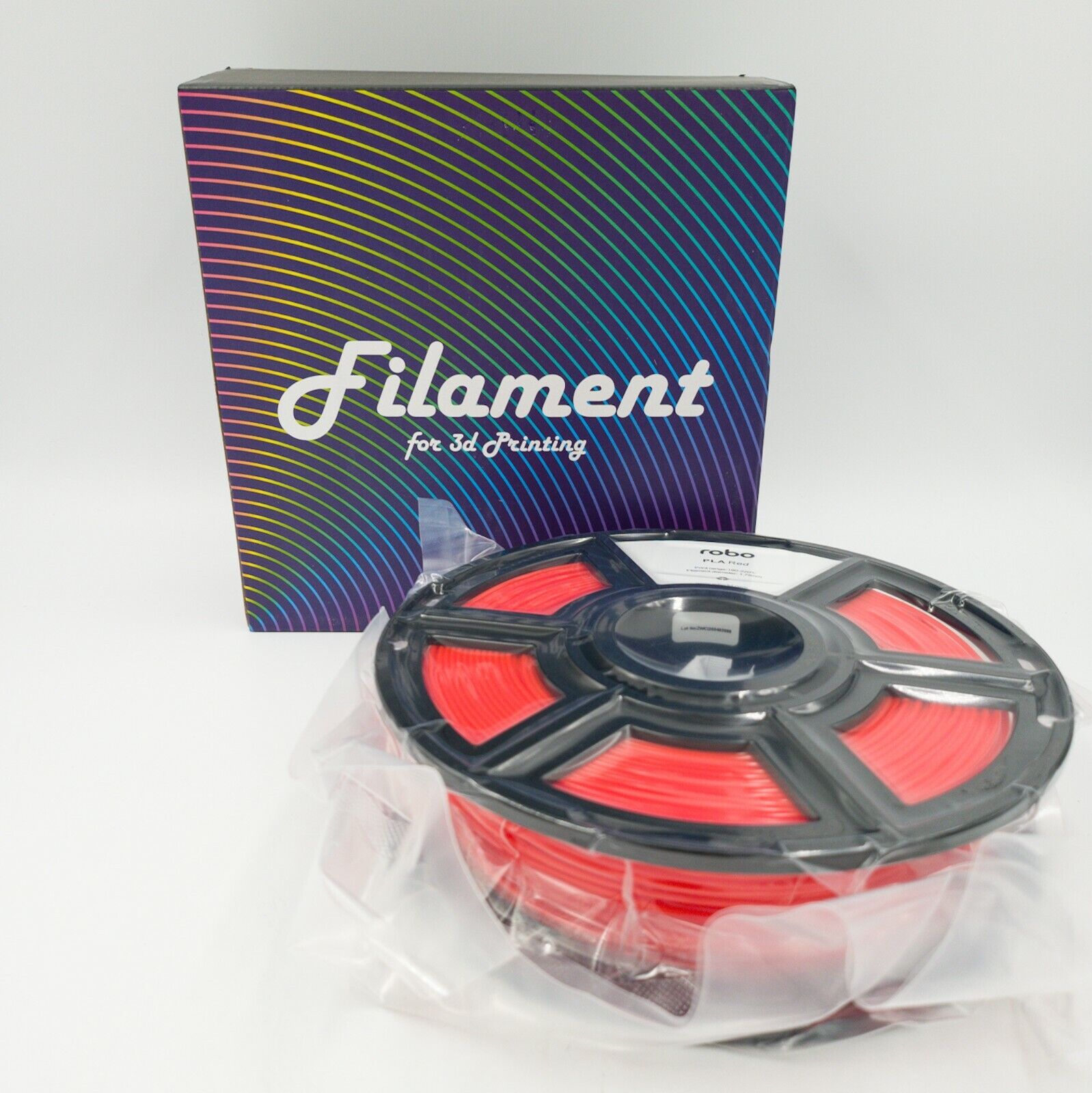 TWO PACK Robo PLA 3D Printer Filament 1.75mm 0.5kg Red 1kg Total