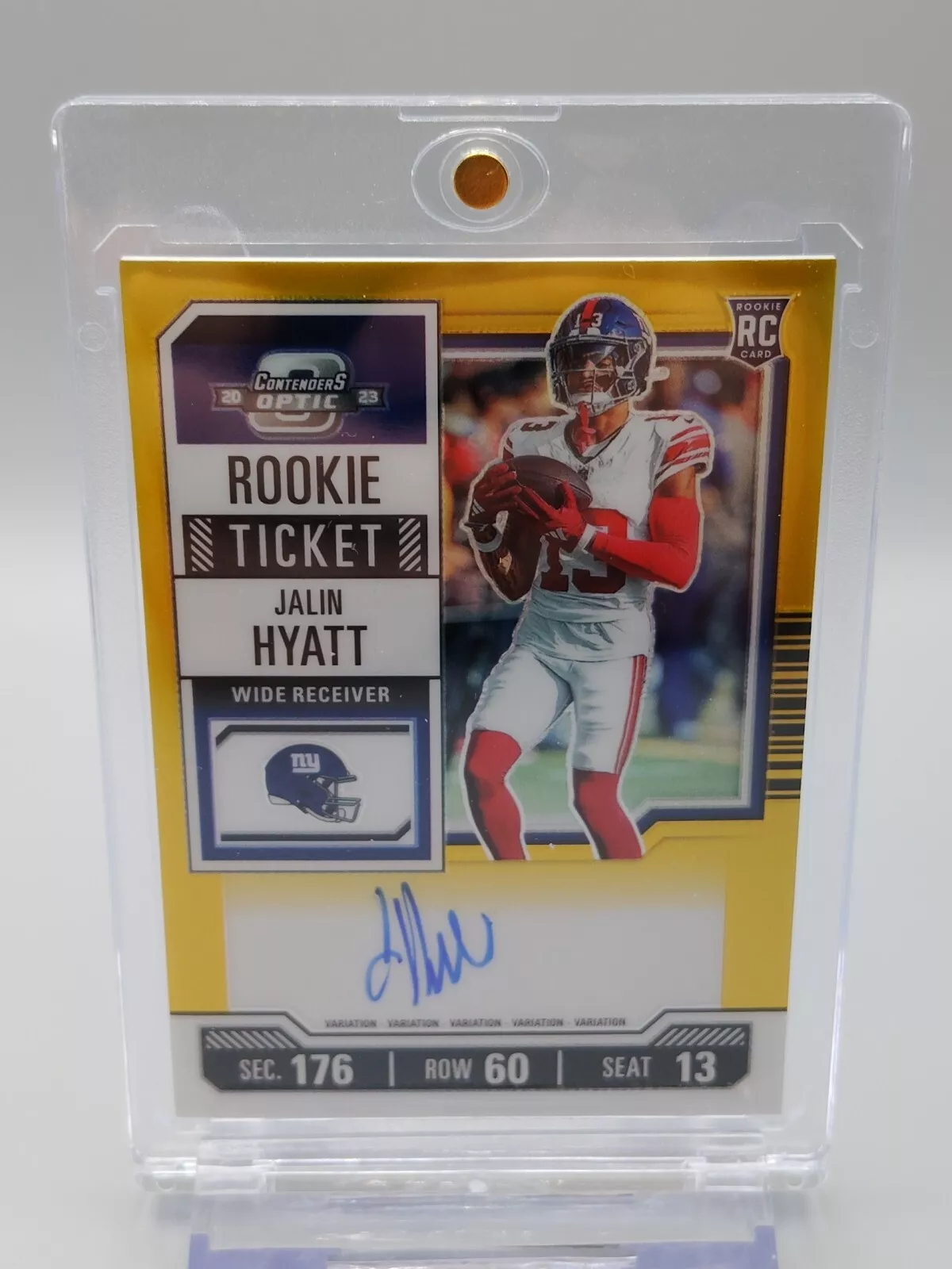 2023 Panini Optic Contenders Jalin Hyatt RC Ticket Auto Gold /10 Variation