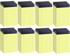 48 Pack Legal Pads Bulk,5 x 8 Inch Yellow Notepad, Note Pads College Ruled Pe...