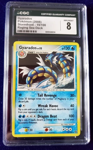Pokémon TCG DP Stormfront Gyarados 19/100 Holo Theme Deck Exclusive CGC 8