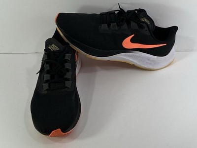 Nike Air Zoom Pegasus 37 Black Bright Mango Mens 12.5 BQ9646-010