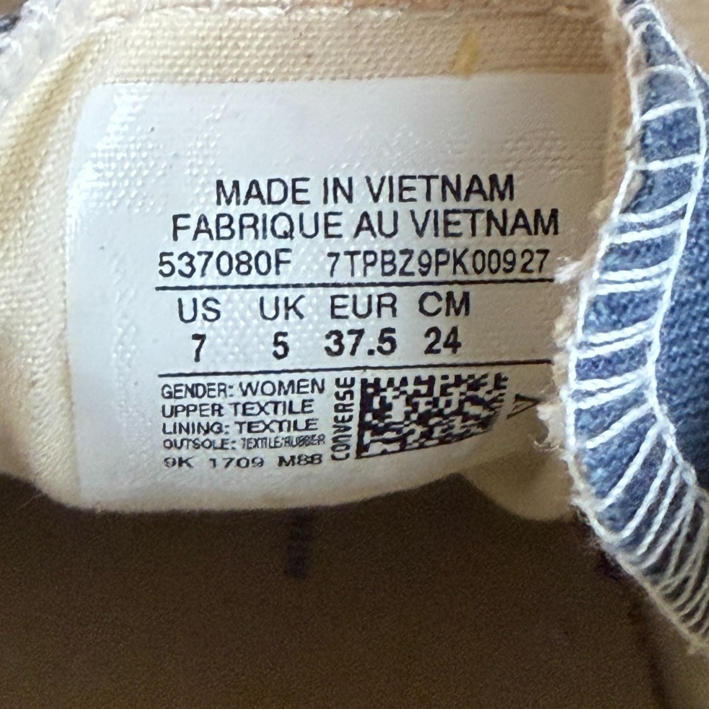 Converse Shoreline Elastic Heel Sneakers Womens 7 Navy Blue White Pull On thumbnail 5