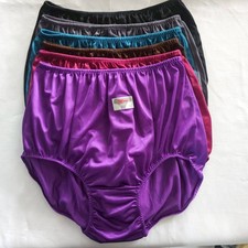6 Plus Underwear Nylon Grandma's Panties Comfort Briefs Woman Man Waist 42"-46"