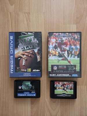 Sega Mega Drive 2 x Videospiele NFL Quarterback Club Sports Talk 93 Spiel PAL 