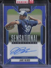 2025 Panini Prizm Sensational Signatures Blue Jake Bloss 1/49 Auto Autograph 