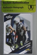 BAS 2009 Score Shawne Merriman #244 Beckett Auth Sticker Auto 3c7
