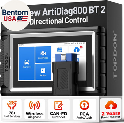 AD800BT 2 OBD2 Scanner, 2026 Bidirectional Scan Tool, Function as AD900 Lite AD