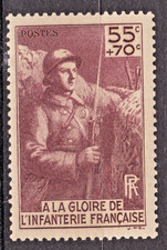 TIMBRE 1938 FRANCE YVERT N° 386-N**. TB-VOIR SCAN-