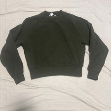 Athleta Forever Fleece Relaxed Crewneck Sweatshirt Women XS Green