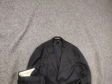 Tuta blazer pantalone sfoderato Paoloni Quarantotto Reda Super 110s lana grigio righe