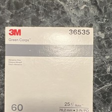 3m 36535 Green Corps Roloc Disc 3 60 Grit Grinding Discs Box Of 25 New 3m 36535 Green Corps Roloc Disc 3 60 Grit Grinding Discs Box Of 25 New