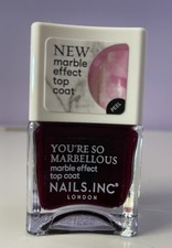Nails Inc Marble effect top coat NEW pink May The Quartz Be With You 