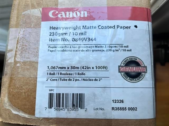Canon Heavyweight Matte Coated Paper (White, 42" x 100' Roll)