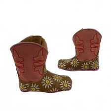 Tin Haul Pink Leather Boots  Girls  Cowgirl Bootie Size 1G